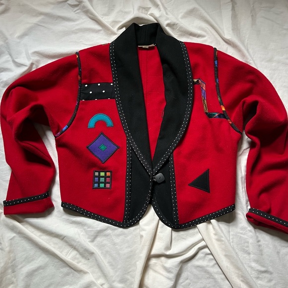Vintage Lynn Murray Cropped Wool Blazer - Picture 1 of 11